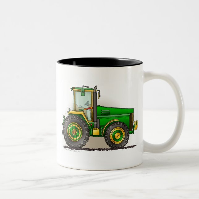 Grandes tasses vertes de tracteur (Droit)