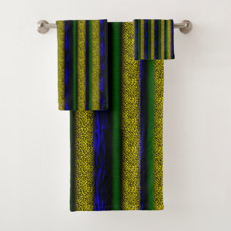 Grandes texturées Bleu Jaune Vert Noir