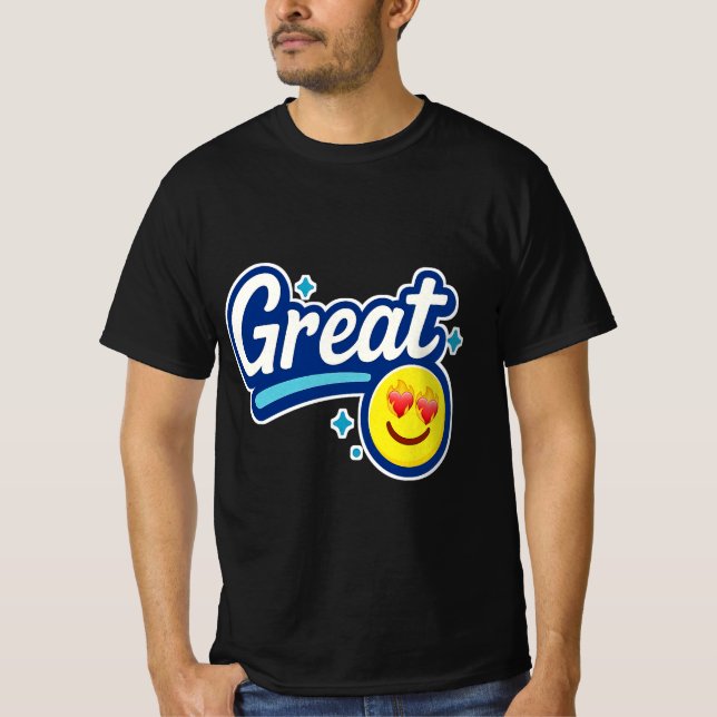 Grandes Vibes seulement - Love Eyes Emoji T-Shirt (Devant)