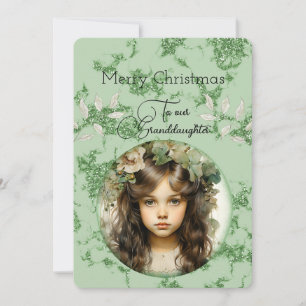 Grandgirl Dark Haired Girl voeux de Noël