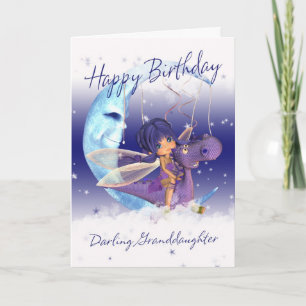 Grandgirl mignonne carte d'anniversaire, dragon vi