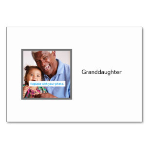 Grandgirl Photo Carte Flashcards de famille person