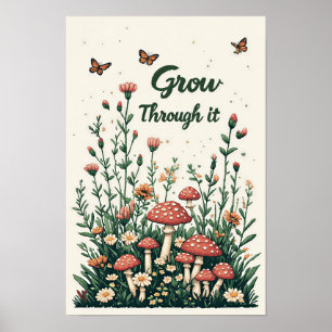 Grandir à travers elle - Affiche inspirante