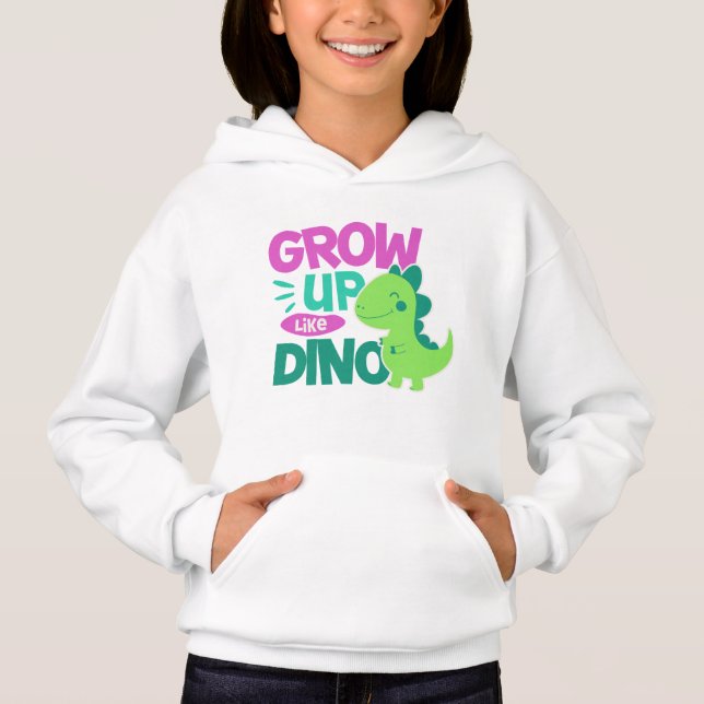 Grandir comme un Dino Citation Mignonne Art (Devant)