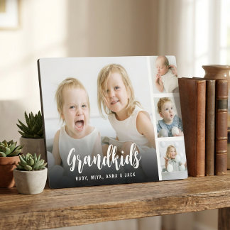 Grandkids Customized Photo Collage Plaque
