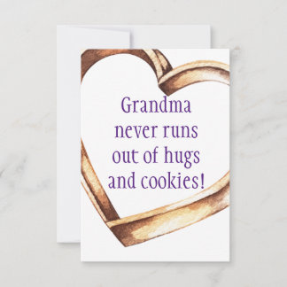 GRANDMA Carte de remerciements plat
