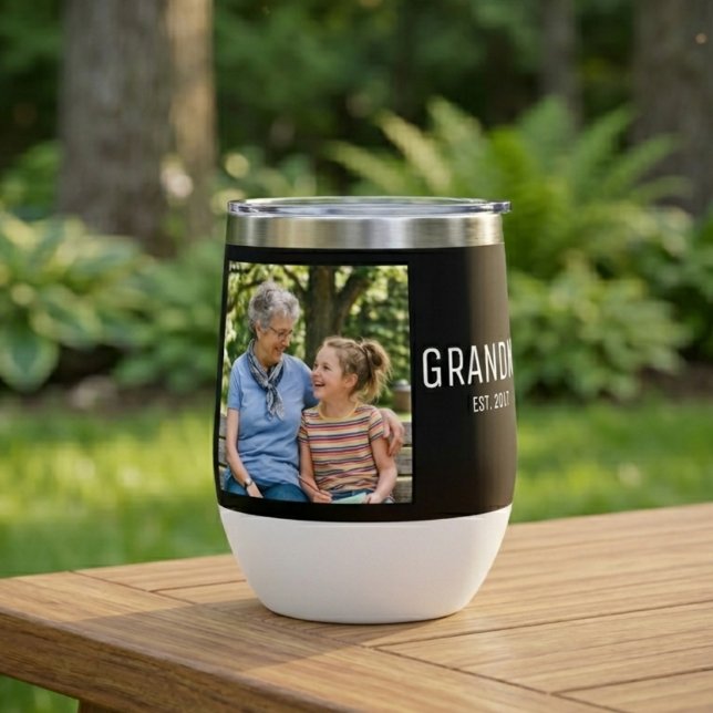 Grandma Established Script Black Photo  (Créateur téléchargé)