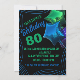 GRANDMA Invitation d'anniversaire