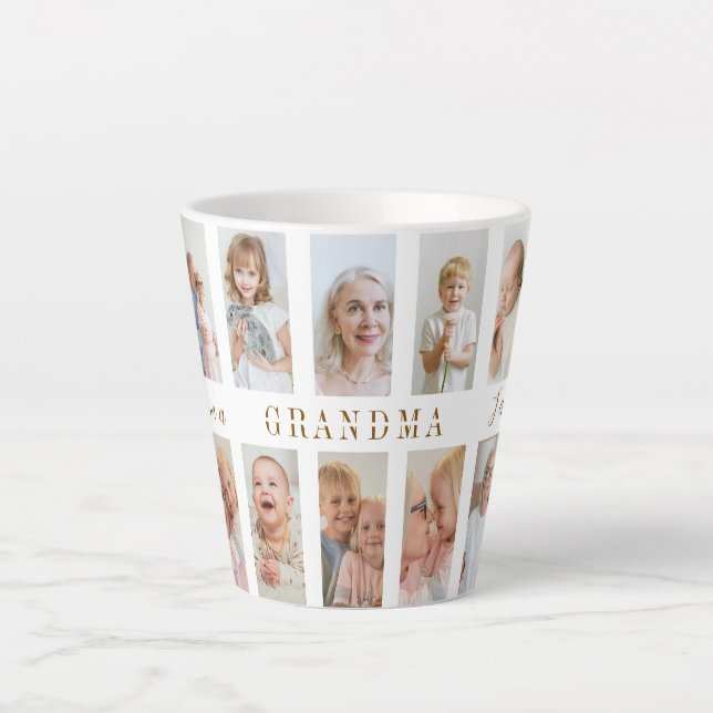 Grandma Latte Mug personnalisée | Photos personnal (Devant)