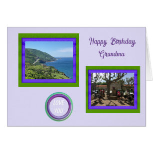 Grandma Photo Collage Carte d'anniversaire