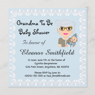 GrandMa sera Baby shower Invitation