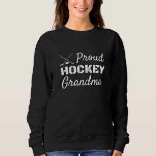 Grandma Sweatshirt de hockey fière noire
