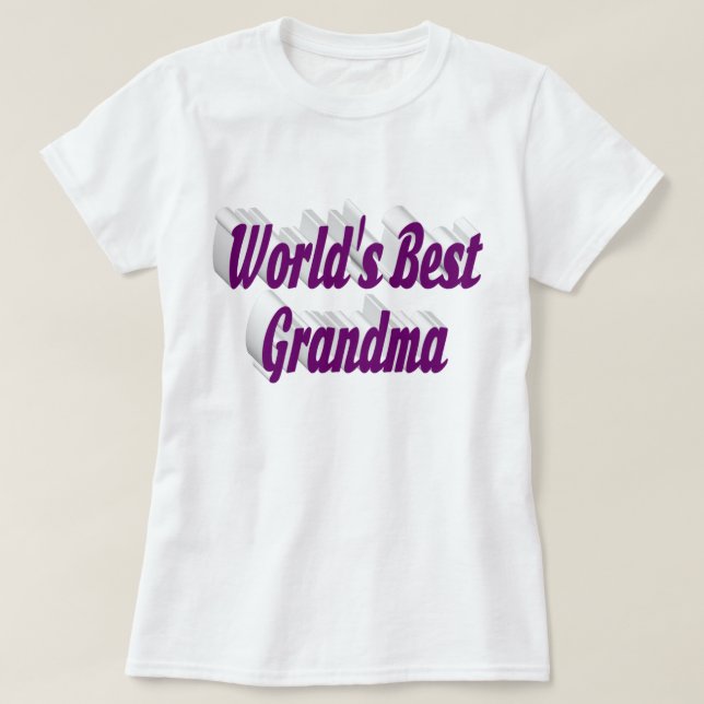 Grandma texte violet T-shirt (Design devant)
