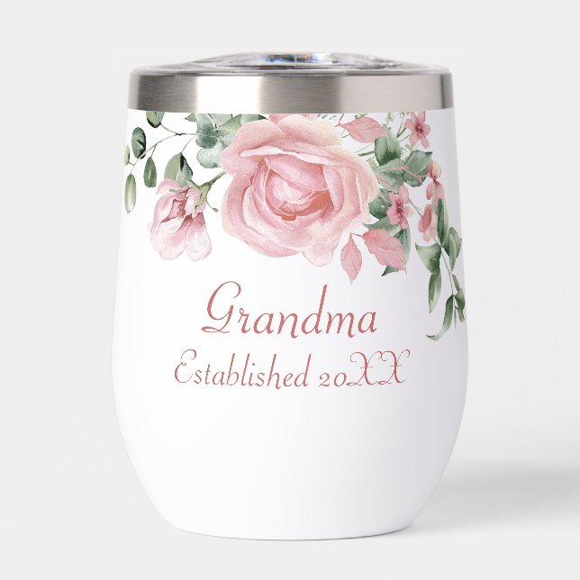 Grandma Year Established Custom Pink Roses  (Avant)