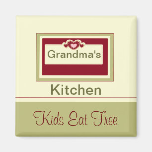 GRANDMA'S KITCHEN/KIDS MANGE GRATUITEMENT MAGNET