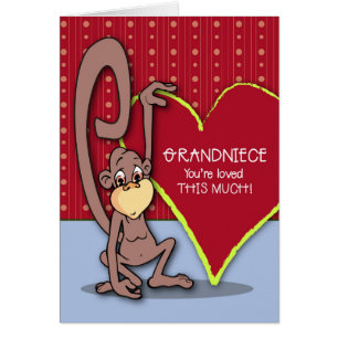 Grandniece Cute Monkey le jour de la Saint-Valenti