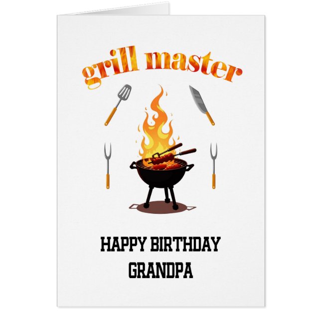 Grandpa Grill Master Anniversaire (Devant)