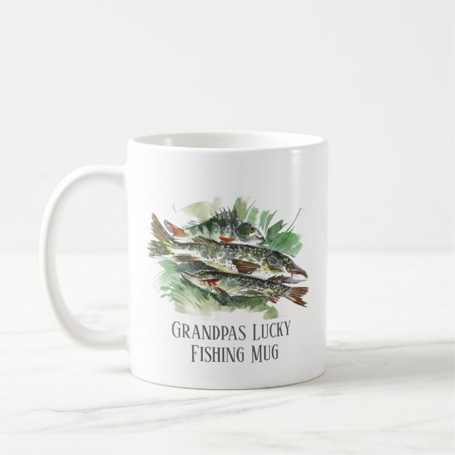 Grandpas Lucky Fishing Mug | brochet et perche (Gauche)