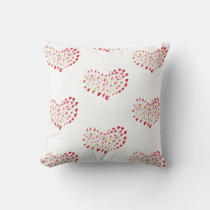 Grands Coeurs Rouges Brillants Coussin de l'Amour