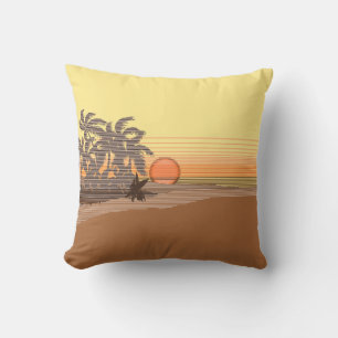 Grands Coussin Carrés Réversibles Hawaïens de Suns