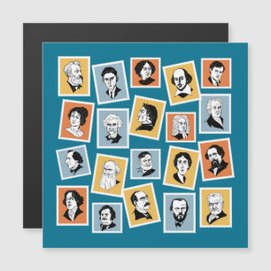 Grands écrivains, poètes et dramaturges sur timbre