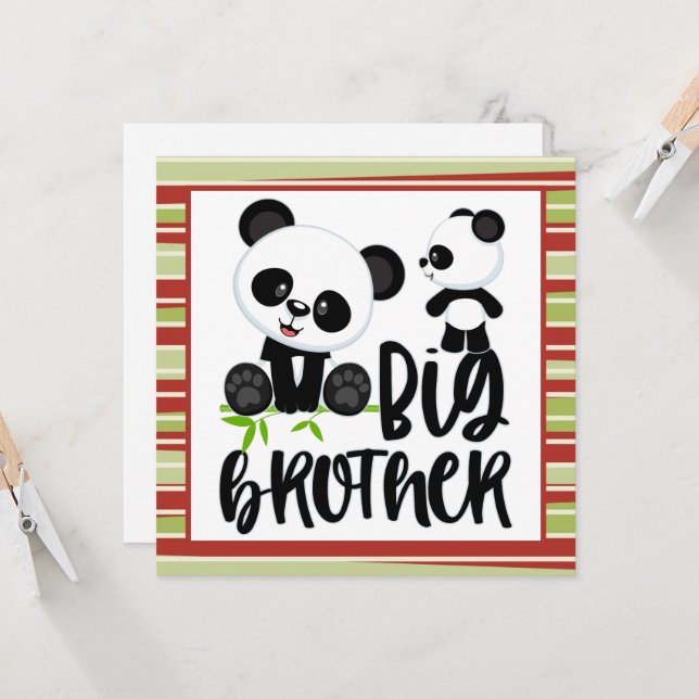 Grands et Petits Pandas Mignons avec Citation du G (Devant/Arrière en situation)