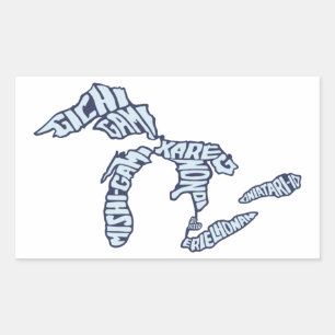 Grands Lacs - Autochtone - Stickers Michigan