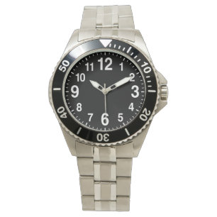 Grands nombres faciles de lire des montres pour