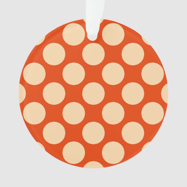 Grands points rétro - orange pâle et mandarine (devant)