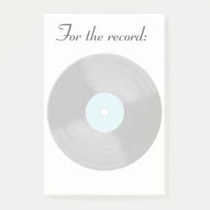 Grands Post-It Notes Disque Vinyle