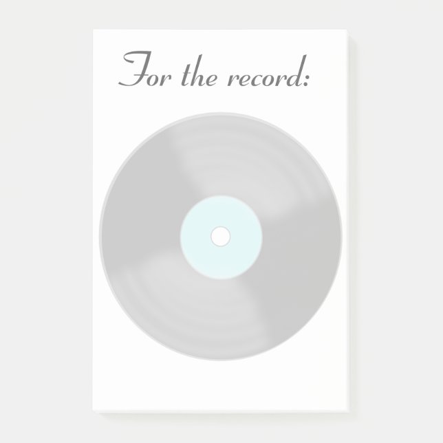 Grands Post-It Notes Disque Vinyle (Devant)