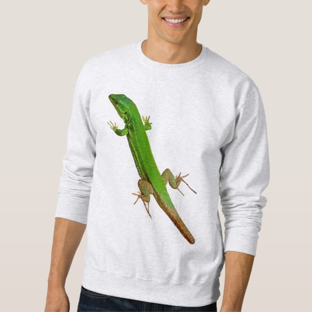 Grands T-shirts drôles de lézard vert (Devant)