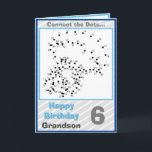 Grandson 6e Anniversaire Carte de puzzle<br><div class="desc">Grandson 6e Birthday Puzzle Card. Une carte unique et amusante qui comporte un puzzle de points sur le devant de la carte est une photo d'un petit garçon et un ballon de parachute. Modifier l'âge sur le recto de la carte. Il est recommandé d'acheter MATTE FINISH pour qu'il soit facile...</div>