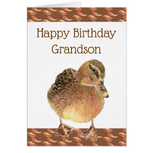 Grandson Anniversaire Fun Ducky Quack