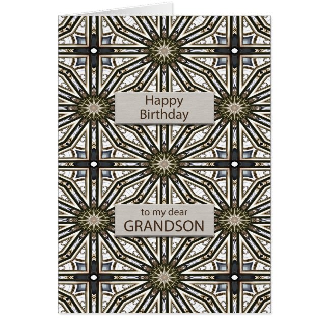 Grandson Anniversaire Mandala Design Abstrait (Devant)