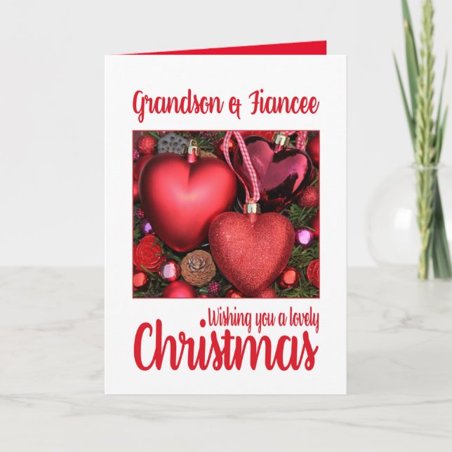 Grandson et Fiancée Jolie carte de Noël (Devant)