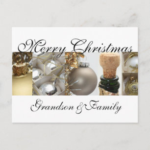 Grandson et sa famille Joyeuse carte de Noël