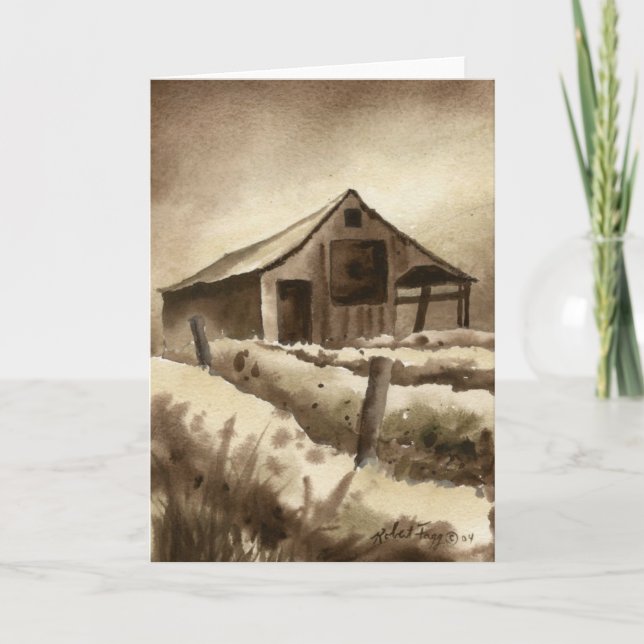 "Grange dans les Browns" Country Roads Carte de vo (Devant)