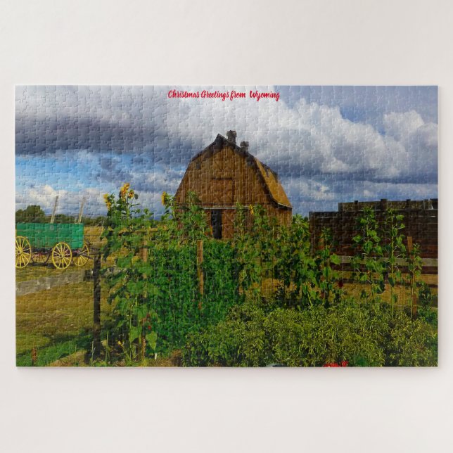 Grange de style ancien Wyoming. Puzzle (Horizontal)