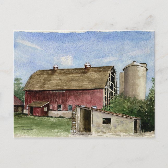 Grange originale de Trescher - carte postale (Devant)