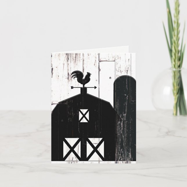 Grange Rustique Bois Blanc Grange Noire Merci (Devant)