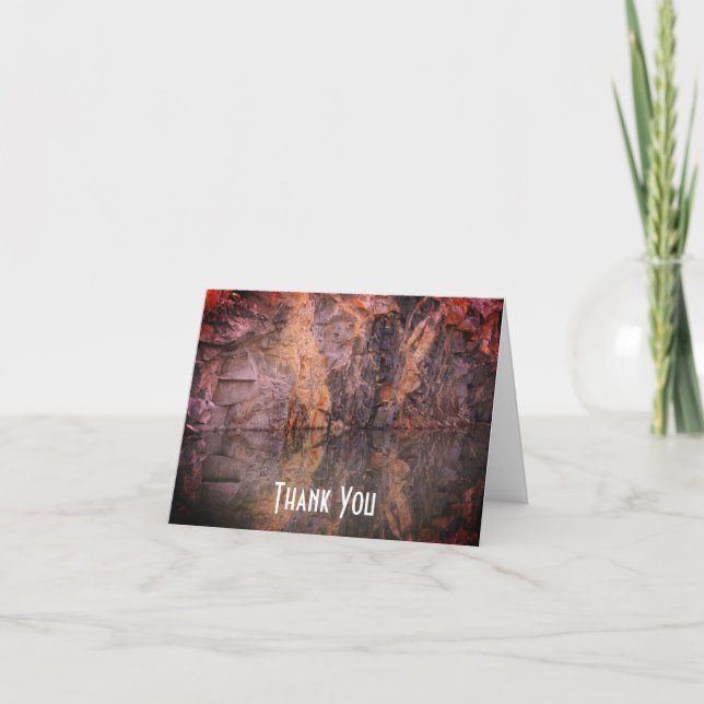 Granite Rock Réflexions 3 Nature Carte de remercie (Devant)
