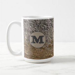 Granite Rockface Tasse de café initiale Vous Custo