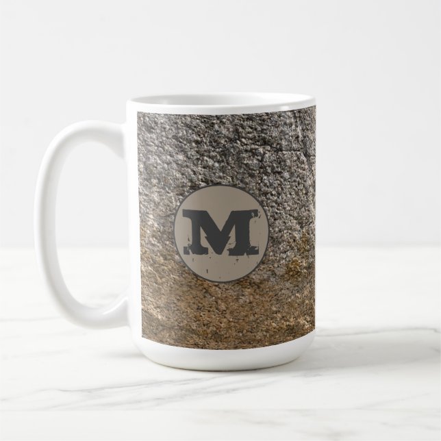Granite Rockface Tasse de café initiale Vous Custo (Gauche)