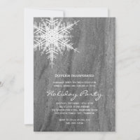 Granite & Snowflake Entreprise Fête Invitation