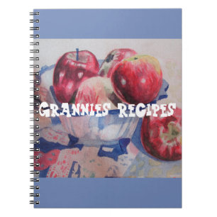 Grannies Recettes Pommes rouges Carnet d'aquarelle