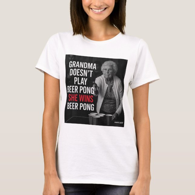 Granny Beer Pong, T-shirt (Devant)
