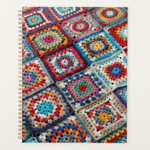 Granny Carré Crocheted Quilt