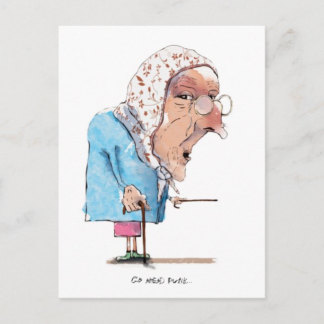 Granny Gets Mad carte postale ! (Devant)