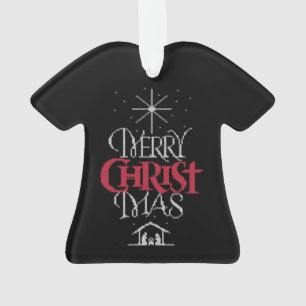 Granny Knit Religieux Vilain Joyeux Sweater de Noë